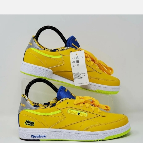 Reebok Other - Reebok Club C 85 MU GS Minion Sneaker Tennis Youth Size 5 Yellow FX3352 New